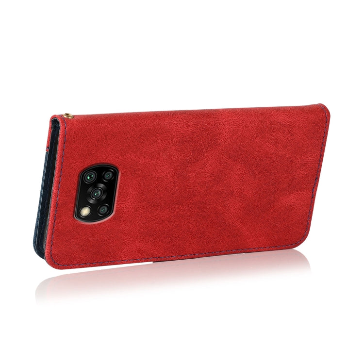 For Xiaomi Poco X3 Dual-color Stitching Leather Phone Case