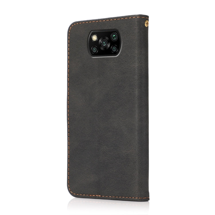 For Xiaomi Poco X3 Dual-color Stitching Leather Phone Case