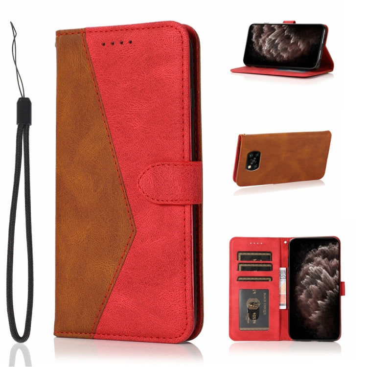 For Xiaomi Poco X3 Dual-color Stitching Leather Phone Case