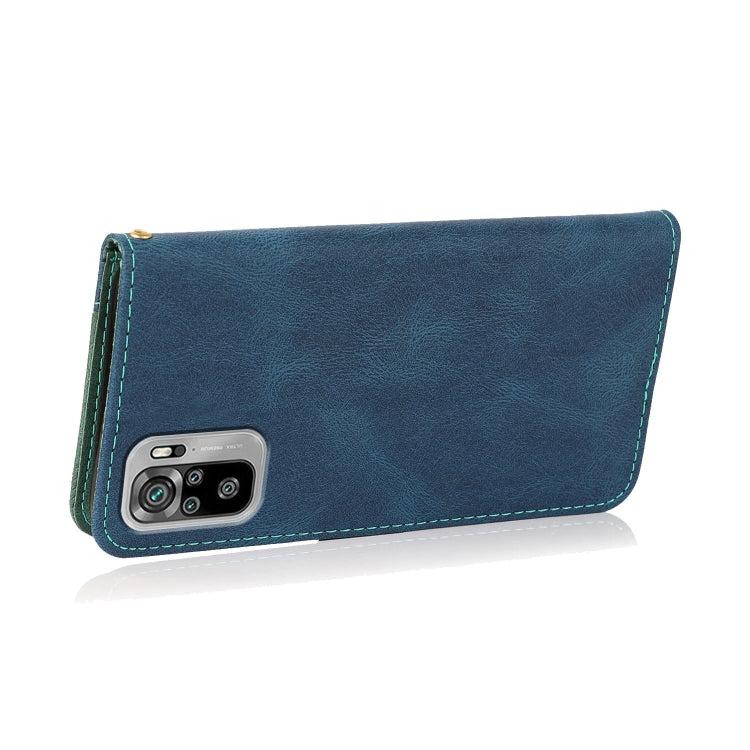 For Xiaomi Redmi Note 10 Dual-color Stitching Leather Phone Case