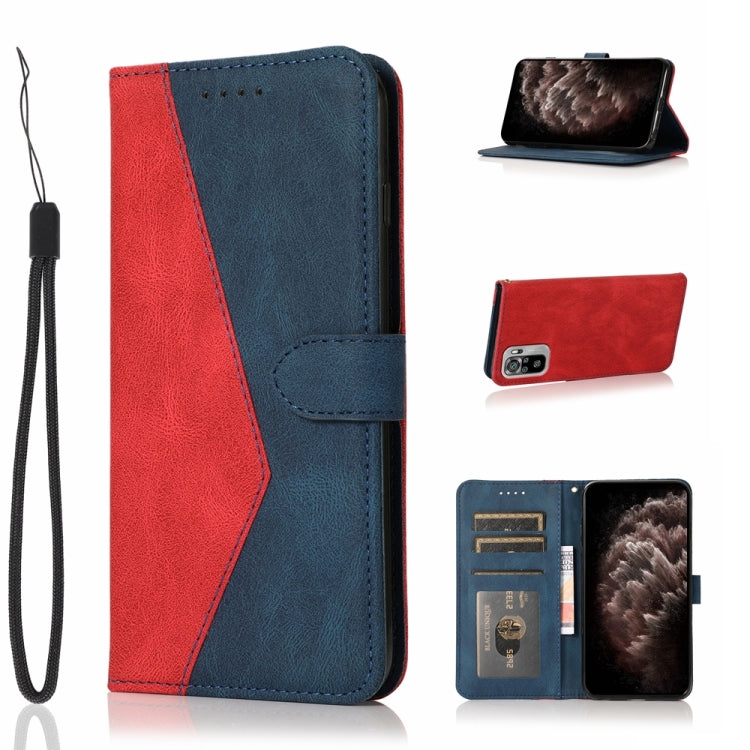 For Xiaomi Redmi Note 10 Dual-color Stitching Leather Phone Case