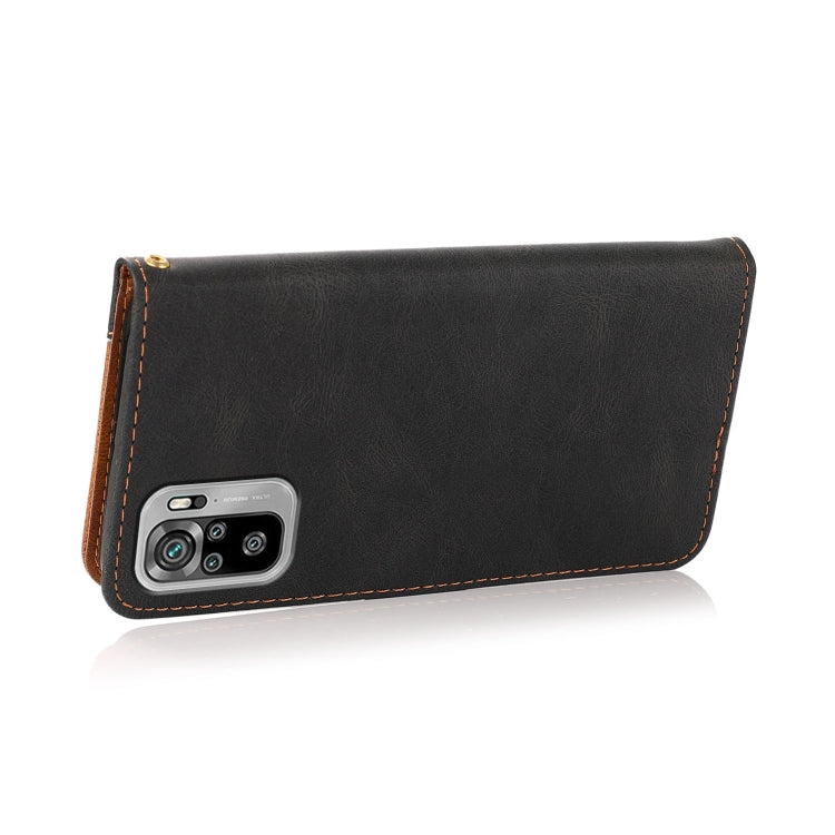 For Xiaomi Redmi Note 10 Dual-color Stitching Leather Phone Case