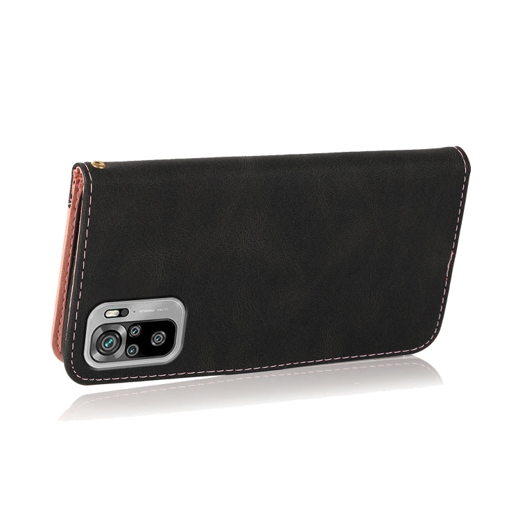 For Xiaomi Redmi Note 10 Dual-color Stitching Leather Phone Case