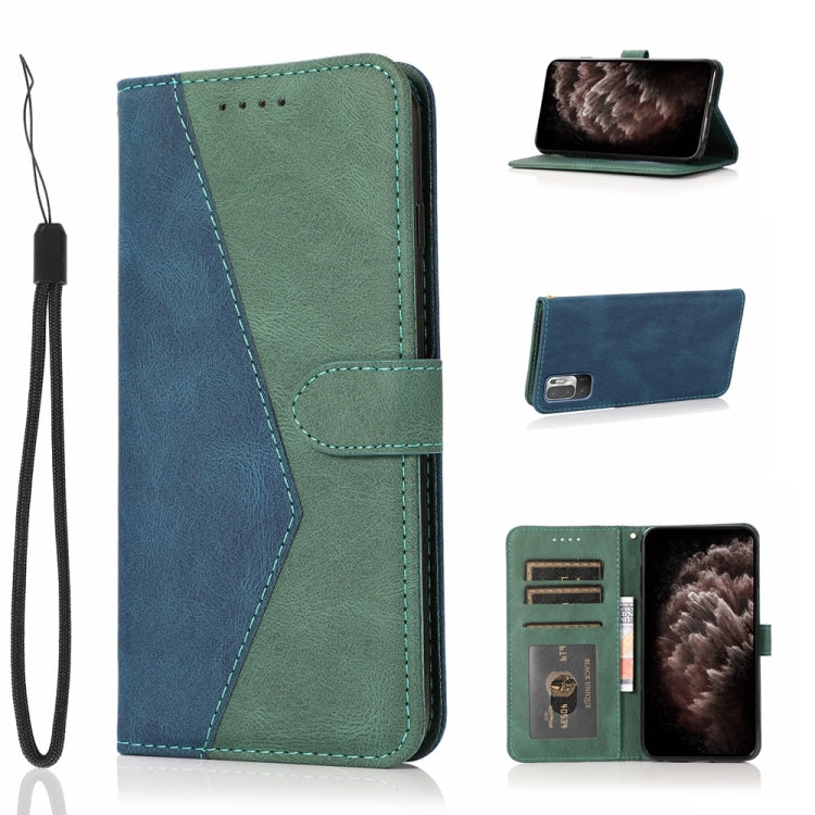 For Xiaomi Redmi Note 10 5G Dual-color Stitching Leather Phone Case