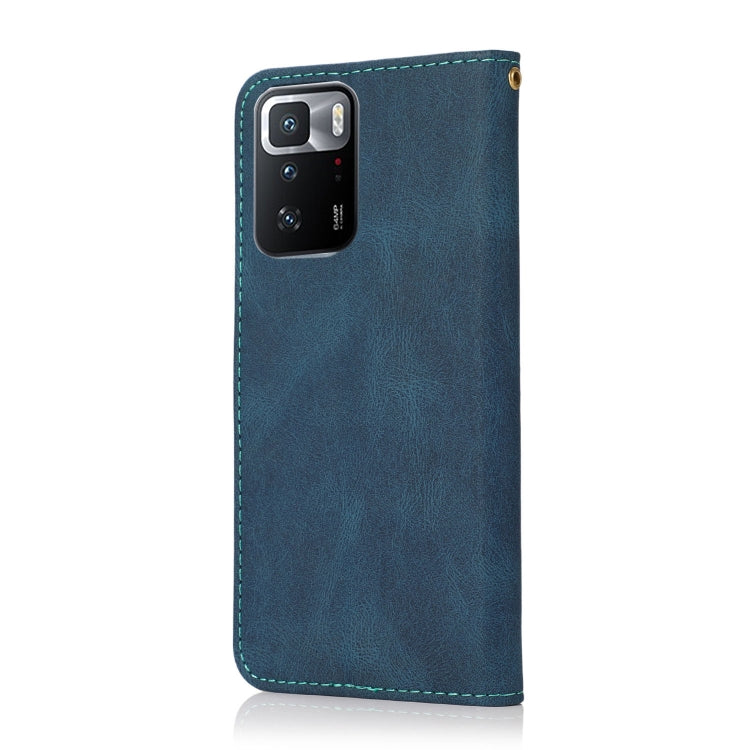 For Xiaomi Redmi Note 10 Pro Dual-color Stitching Leather Phone Case