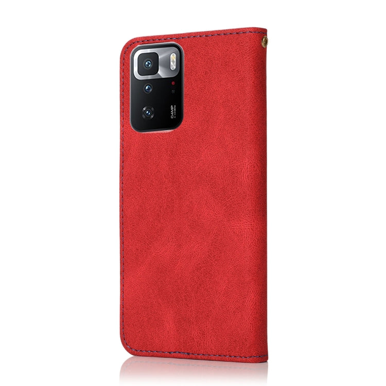For Xiaomi Redmi Note 10 Pro Dual-color Stitching Leather Phone Case