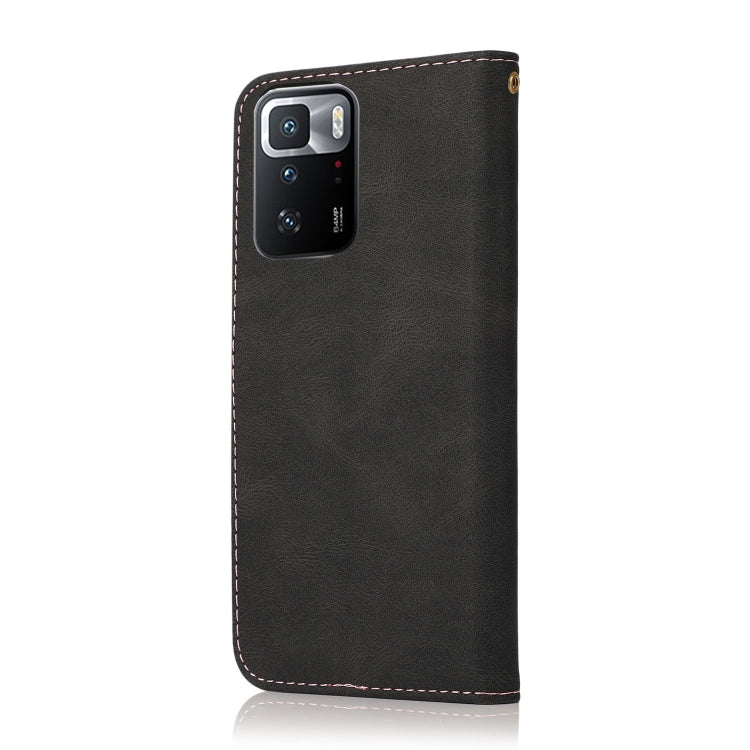 For Xiaomi Redmi Note 10 Pro Dual-color Stitching Leather Phone Case