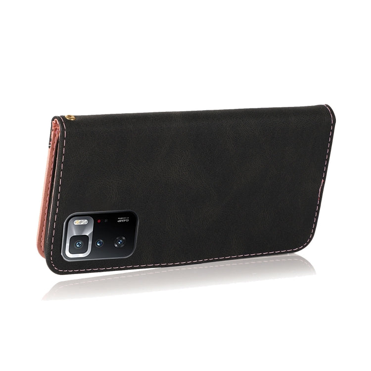 For Xiaomi Redmi Note 10 Pro Dual-color Stitching Leather Phone Case