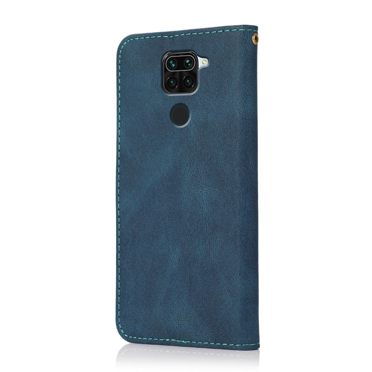For Xiaomi Redmi Note 9 Dual-color Stitching Leather Phone Case