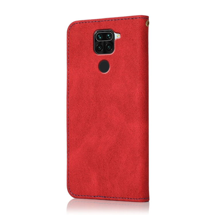 For Xiaomi Redmi Note 9 Dual-color Stitching Leather Phone Case