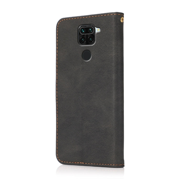 For Xiaomi Redmi Note 9 Dual-color Stitching Leather Phone Case