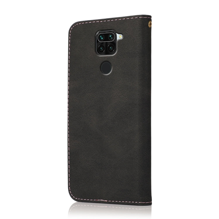 For Xiaomi Redmi Note 9 Dual-color Stitching Leather Phone Case