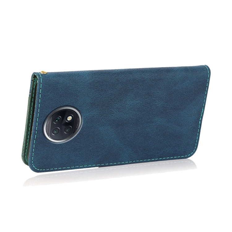 For Xiaomi Redmi Note 9 5G / Note 9T Dual-color Stitching Leather Phone Case