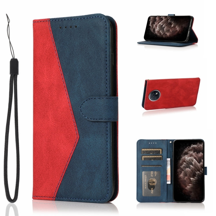For Xiaomi Redmi Note 9 5G / Note 9T Dual-color Stitching Leather Phone Case