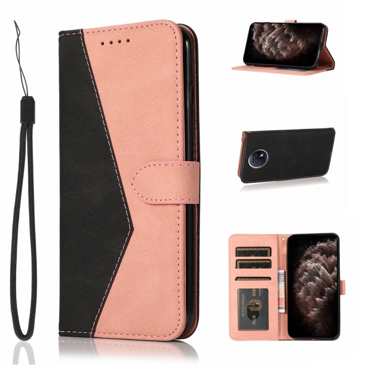 For Xiaomi Redmi Note 9 5G / Note 9T Dual-color Stitching Leather Phone Case