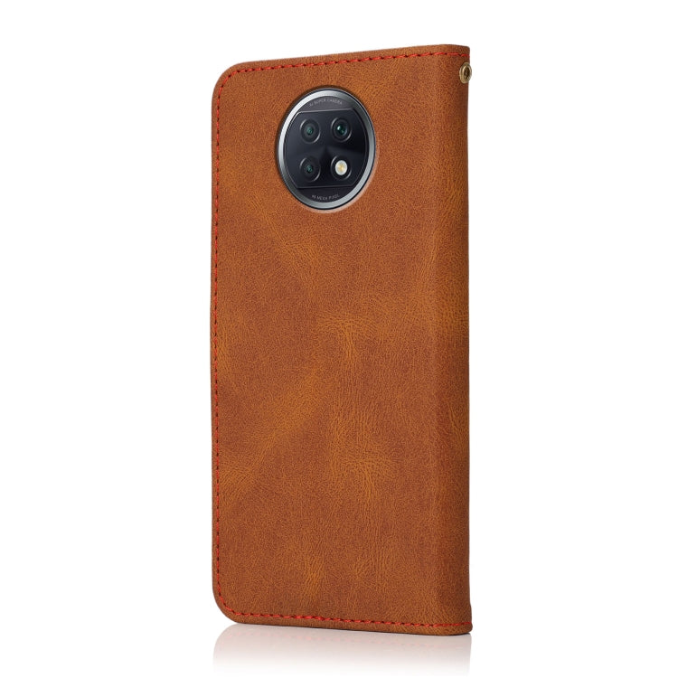For Xiaomi Redmi Note 9 5G / Note 9T Dual-color Stitching Leather Phone Case