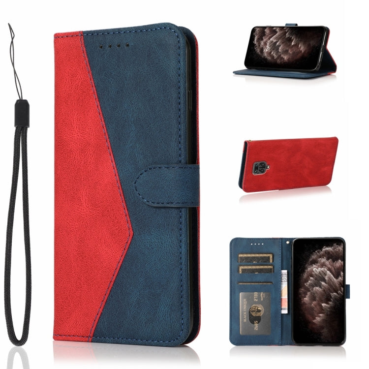 For Xiaomi Redmi Note 9 Pro Dual-color Stitching Leather Phone Case