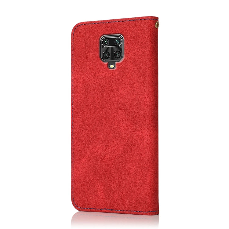 For Xiaomi Redmi Note 9 Pro Dual-color Stitching Leather Phone Case