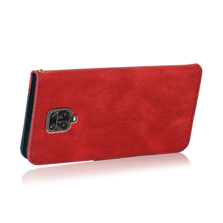 For Xiaomi Redmi Note 9 Pro Dual-color Stitching Leather Phone Case