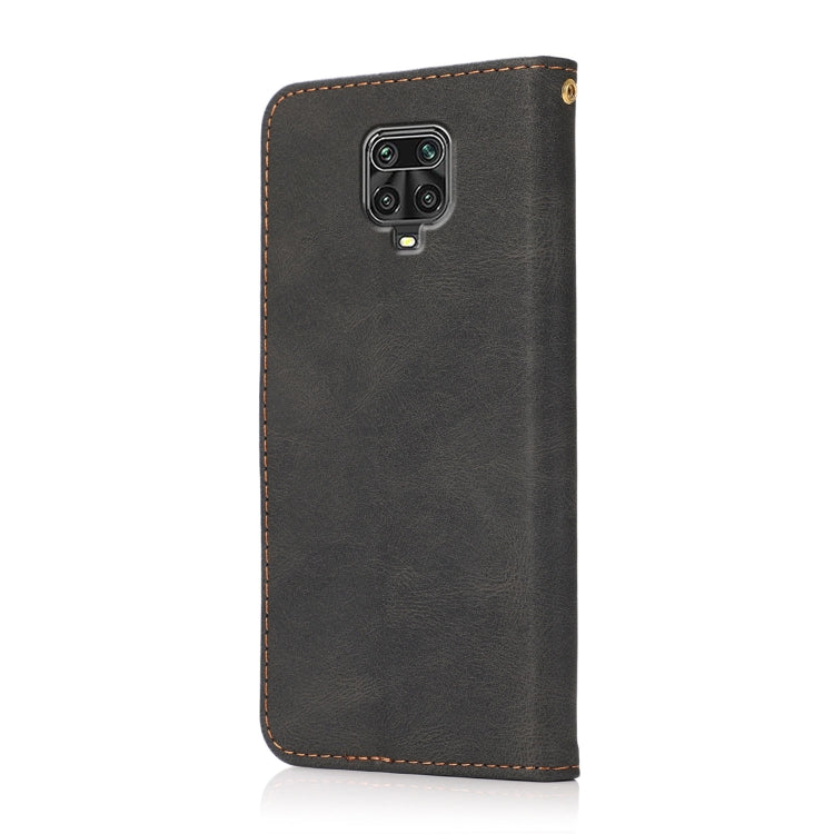 For Xiaomi Redmi Note 9 Pro Dual-color Stitching Leather Phone Case