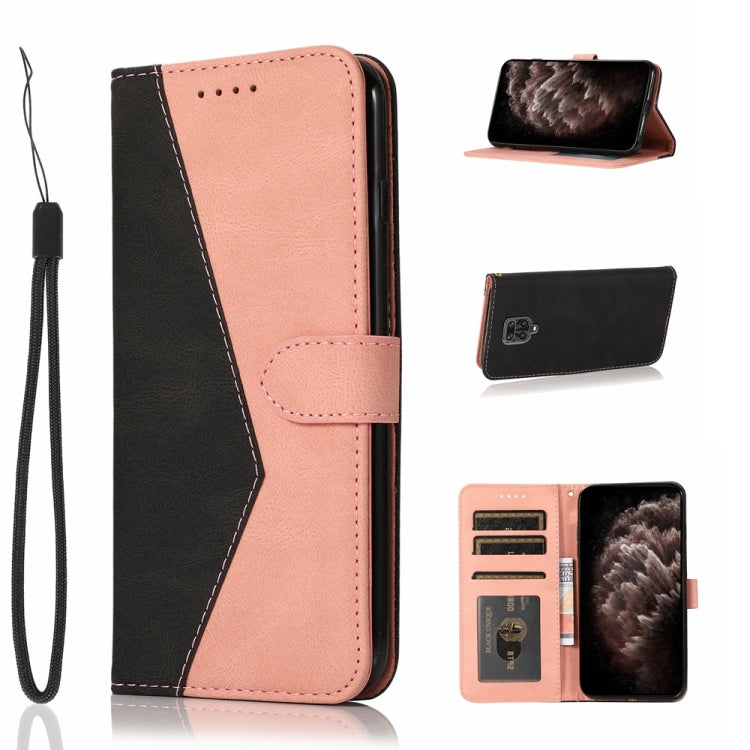 For Xiaomi Redmi Note 9 Pro Dual-color Stitching Leather Phone Case