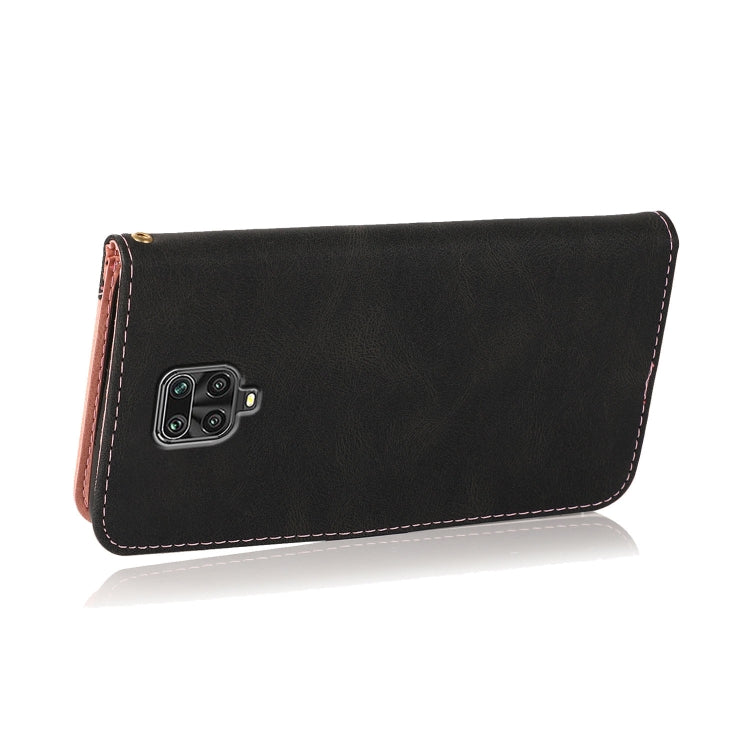 For Xiaomi Redmi Note 9 Pro Dual-color Stitching Leather Phone Case
