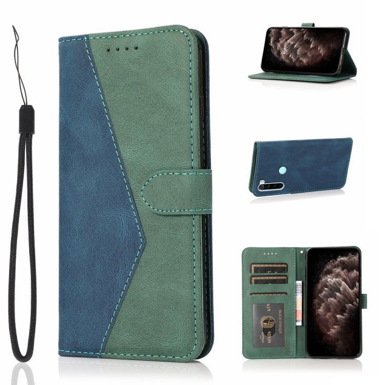 For Xiaomi Redmi Note 8 Dual-color Stitching Leather Phone Case