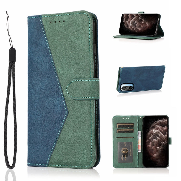 For Xiaomi Redmi K40 Dual-color Stitching Leather Phone Case