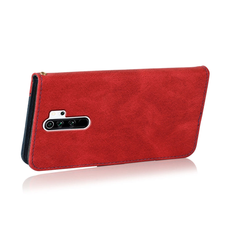 For Xiaomi Redmi 9 Dual-color Stitching Leather Phone Case