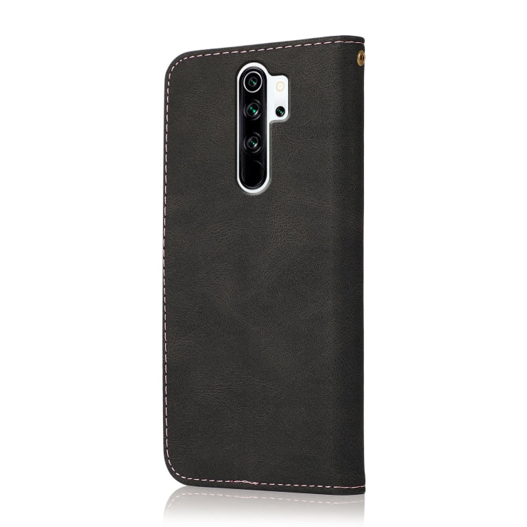 For Xiaomi Redmi 9 Dual-color Stitching Leather Phone Case