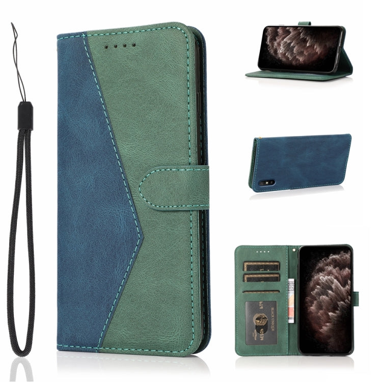 For Xiaomi Redmi 9A Dual-color Stitching Leather Phone Case