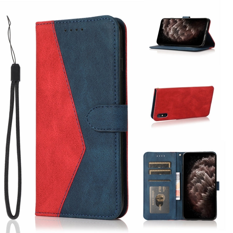 For Xiaomi Redmi 9A Dual-color Stitching Leather Phone Case
