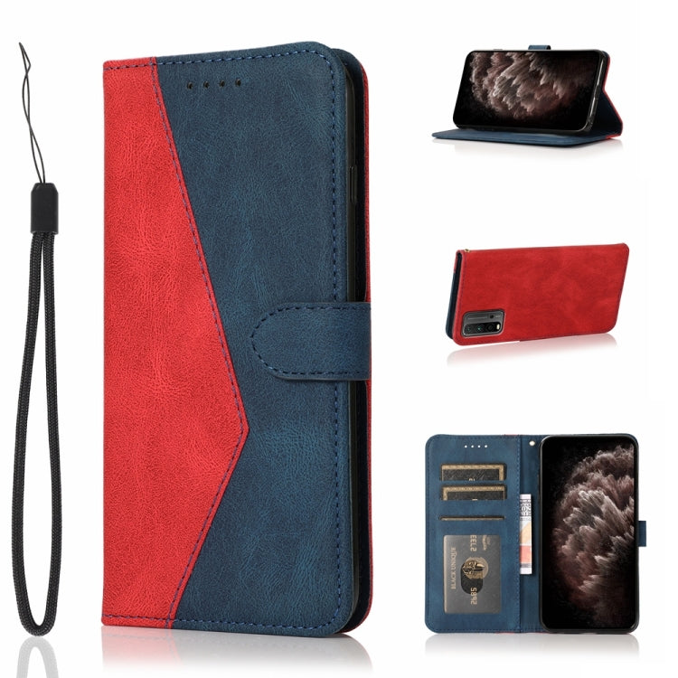 For Xiaomi Redmi 9T Dual-color Stitching Leather Phone Case