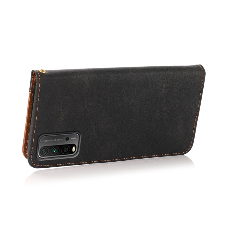 For Xiaomi Redmi 9T Dual-color Stitching Leather Phone Case