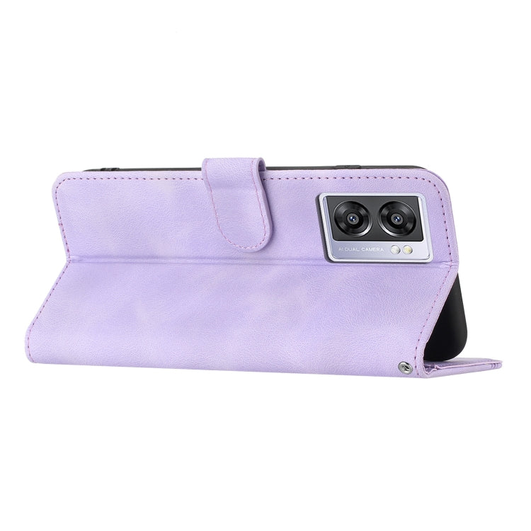 For OPPO A57 5G 2022/Realme V23 Heart Pattern Skin Feel Leather Phone Case