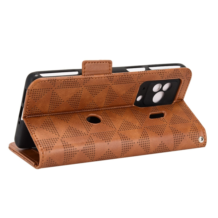 For Xiaomi Black Shark 5 Pro Symmetrical Triangle Leather Phone Case
