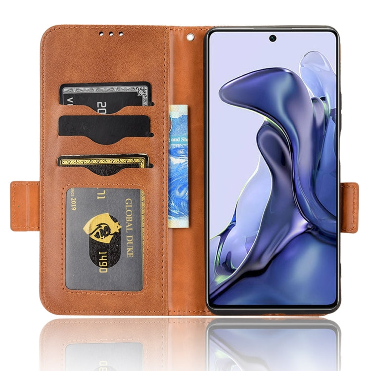 For Xiaomi 11T / 11T Pro Symmetrical Triangle Leather Phone Case