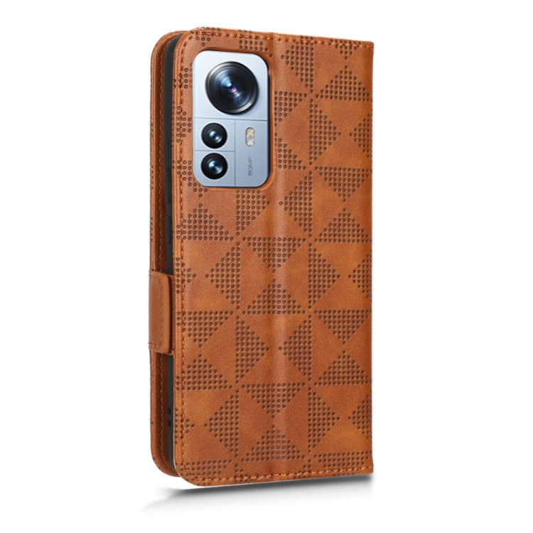 For Xiaomi 12 Lite Symmetrical Triangle Leather Phone Case