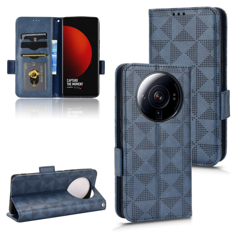 For Xiaomi 12S Ultra Symmetrical Triangle Leather Phone Case