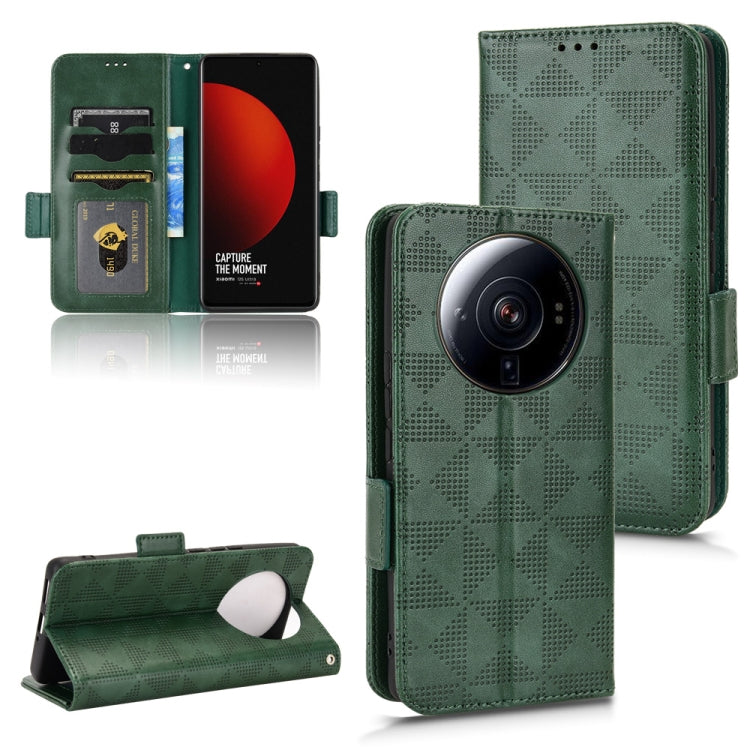 For Xiaomi 12S Ultra Symmetrical Triangle Leather Phone Case
