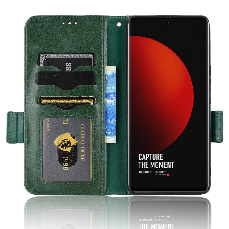 For Xiaomi 12S Ultra Symmetrical Triangle Leather Phone Case