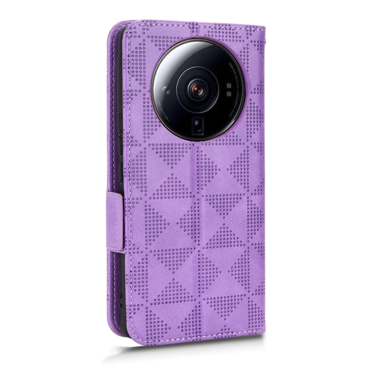 For Xiaomi 12S Ultra Symmetrical Triangle Leather Phone Case