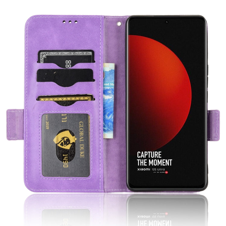 For Xiaomi 12S Ultra Symmetrical Triangle Leather Phone Case