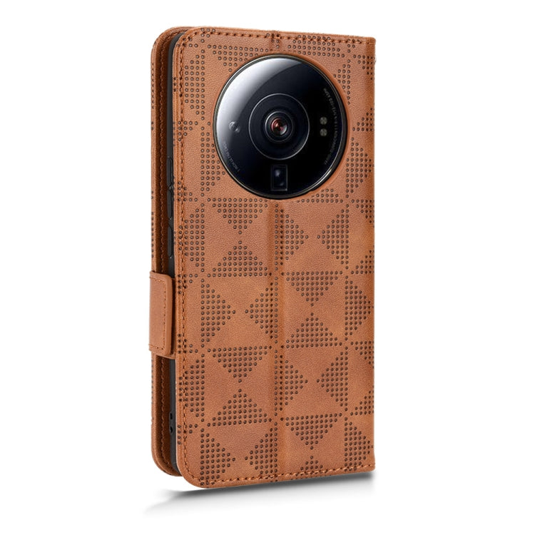 For Xiaomi 12S Ultra Symmetrical Triangle Leather Phone Case