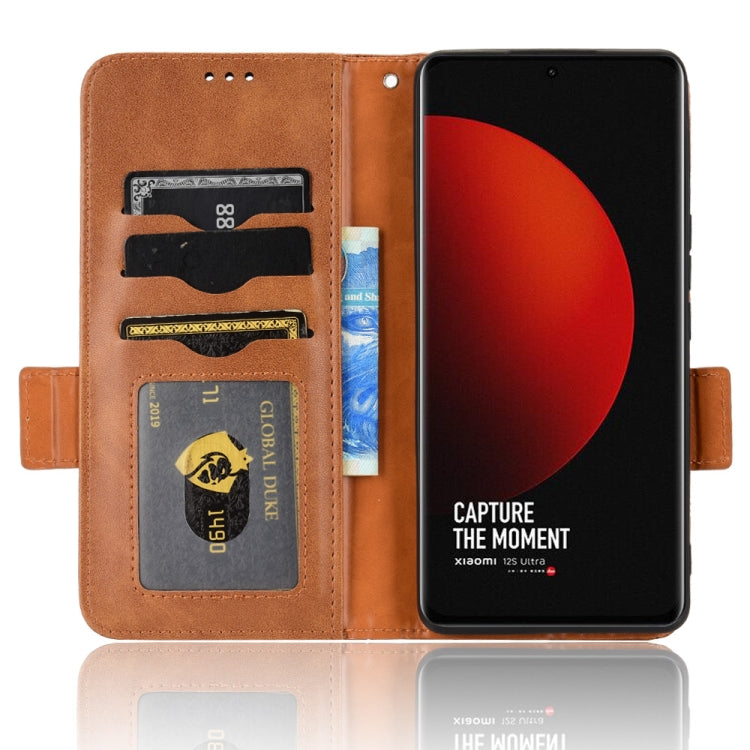 For Xiaomi 12S Ultra Symmetrical Triangle Leather Phone Case