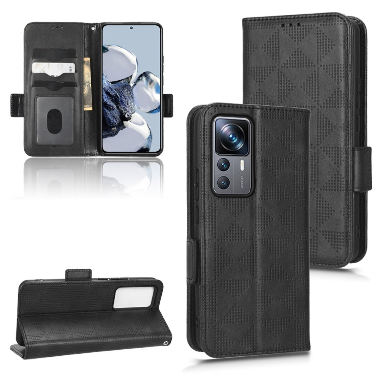 For Xiaomi 12T Pro Symmetrical Triangle Leather Phone Case