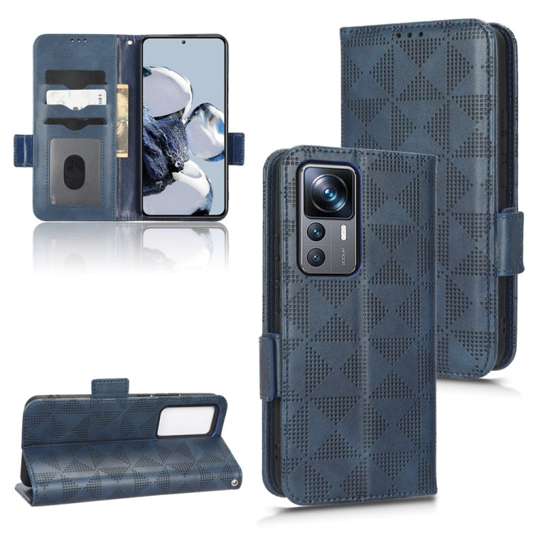For Xiaomi 12T Pro Symmetrical Triangle Leather Phone Case