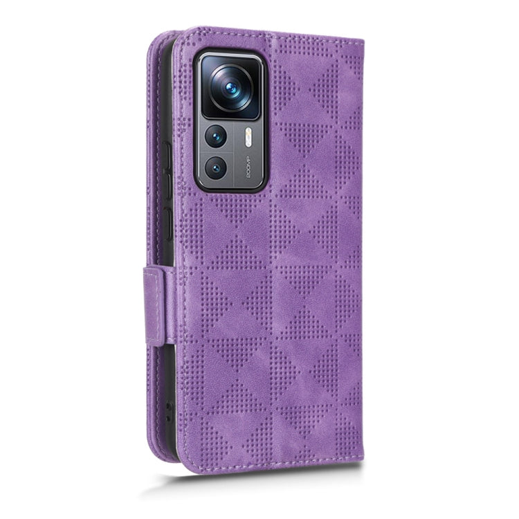 For Xiaomi 12T Pro Symmetrical Triangle Leather Phone Case