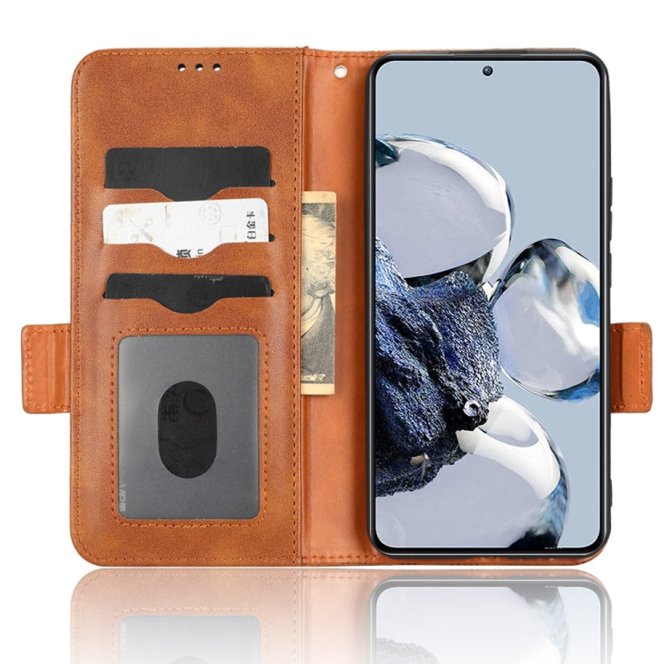 For Xiaomi 12T Pro Symmetrical Triangle Leather Phone Case