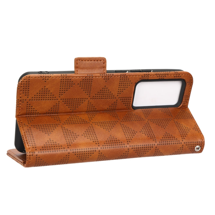 For Xiaomi 12T Pro Symmetrical Triangle Leather Phone Case